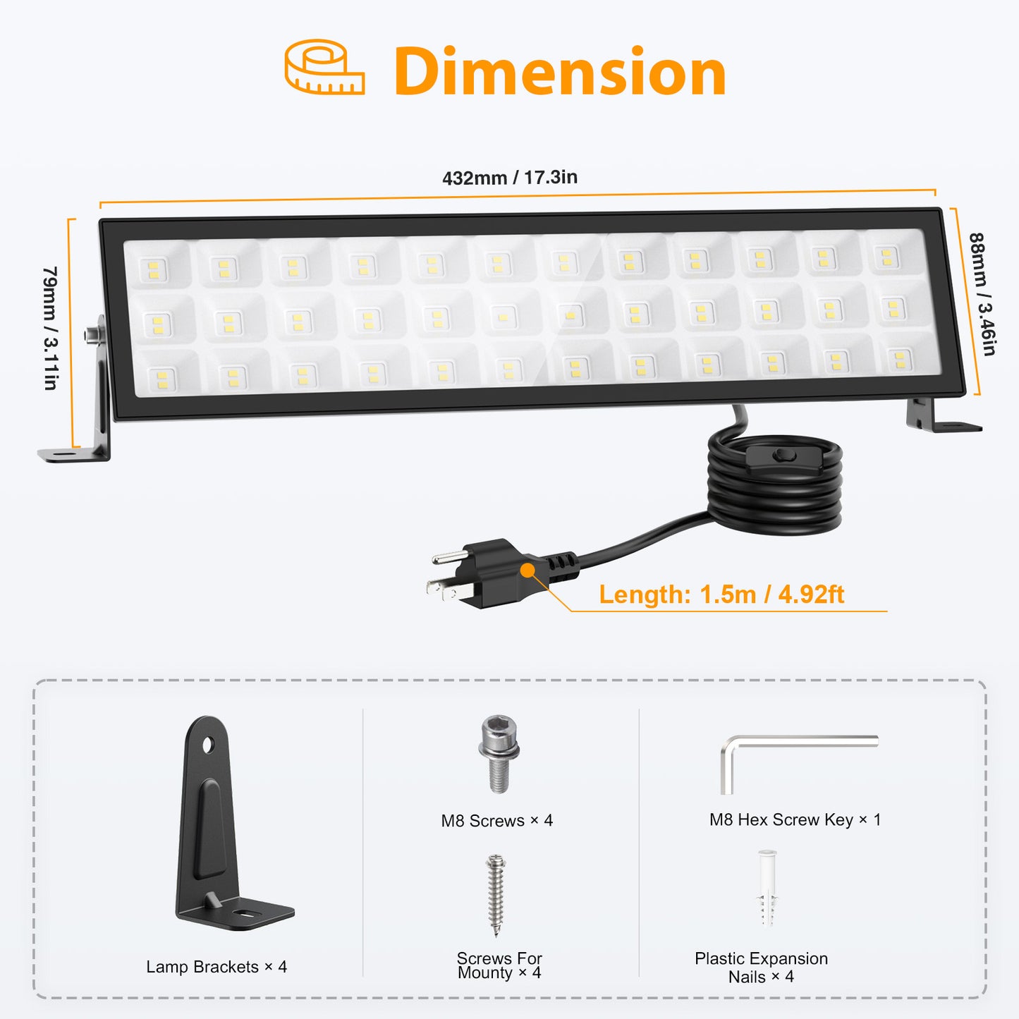 Meloght 100w LED Shop Light 2 Pack