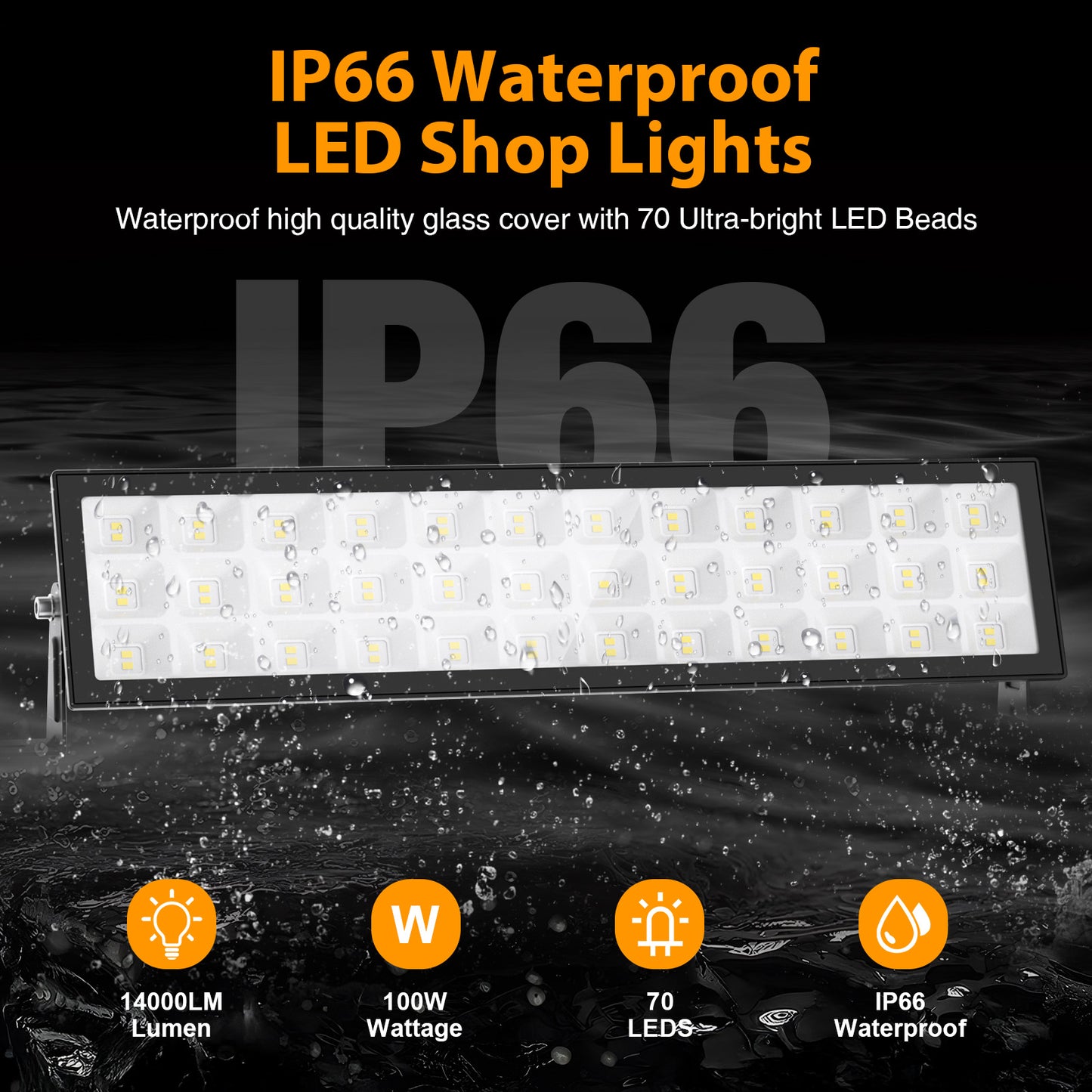 Meloght 100w LED Shop Light 2 Pack